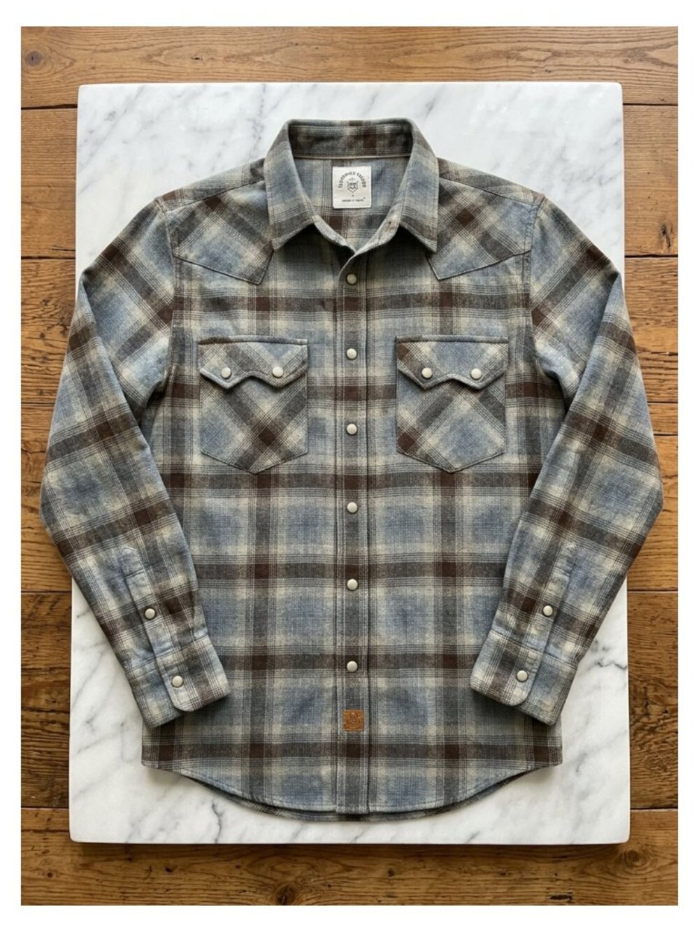 Mens 100% Cotton Flannel Long Sleeve Snap Button Down Shirt Western Cowboy Plaid